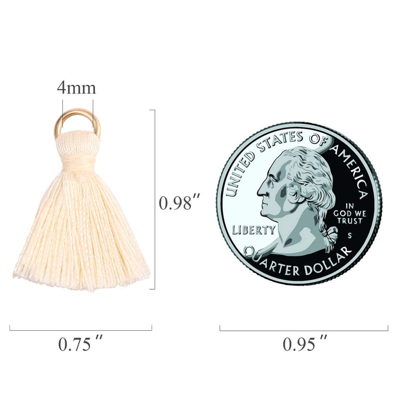 ALEXCRAFT Wholesale Mini Tassel Charms Tiny Short Cotton Thread Tassels Bulk for Crafts and Jewelry Making (95-100PCS - Image 3